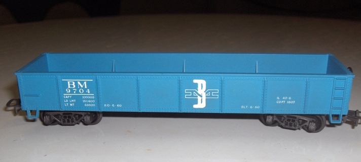 1963 - Carro merci aperto a sponde alte tipo Gondola Boston and Maine - codice 2254.JPG